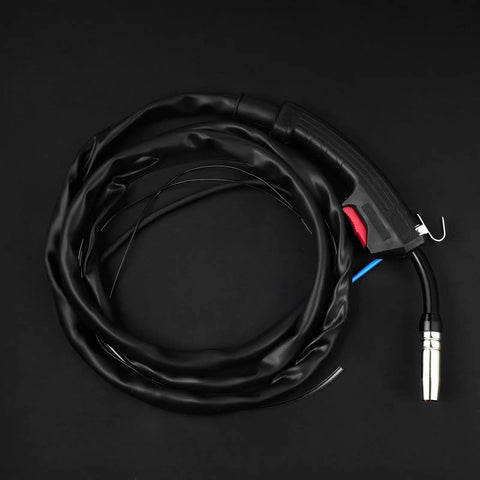Top Tier Flexible 14A MIG Welding Torch Stinger Replacement with heavy duty copper conductors and ergonomic handle.