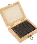 Amazon 5-pack 1/4in indexable carbide turning tool bits with cemented tungsten carbide inserts in a wooden box