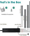8 Pcs LED Recessed Light Kit Touch Control Dimmable 3000K Warm COB Strip Lighting installation accessories including clips and screws.