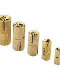 Copper Barrel Cabinet Hinges Set For Hidden Concealed Cylindrical Brass Doors, 4 Pack, Adjustable