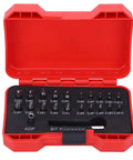 Heavy Duty 22 Piece Screw Extractor Set For Grabbing Stripped Bolts And Damaged Screws With Deep Thread Alloy Bits Plus Strong Magnet Connector For Tough DIY Home Repair Jobs In Your Garage, red case open