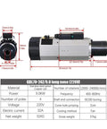 Top Shelf Heavy Duty Cnc Spindle Motor With Quiet Air Cooled Cooling And 9000W Raw Oomph For Flawless Industrial Engraving Milling And Routing Jobs Running Fast Up To 24000 Rpm On 220V Systems dimensions and features.