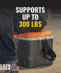 Heavy Duty Work Cooler And Lunch Box That Keeps Cold Up To 30 Hours, 17 Quart Capacity For 18 Cans, Holds 300 Pounds And Doubles As A Sturdy Seat