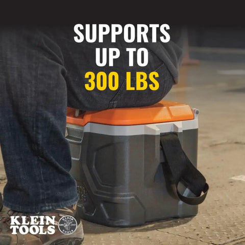 Heavy Duty Work Cooler And Lunch Box That Keeps Cold Up To 30 Hours, 17 Quart Capacity For 18 Cans, Holds 300 Pounds And Doubles As A Sturdy Seat