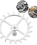 Escape Wheel Replacement Part For ETA 2824 2 2836 2 2834 Movement Kit, silver alloy, close-up view of wheel with watch gears