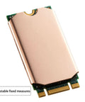 Pure Copper M.2 2242 SSD Heatsink Cooling Kit For NVMe Drive With 0.5mm Slim Design showing copper plate with stable mount points.