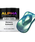 Professional Grade Automotive Paint Basecoat And Midcoat In A Full Gallon Ready To Spray with Rainberry Subtleshift color sample.