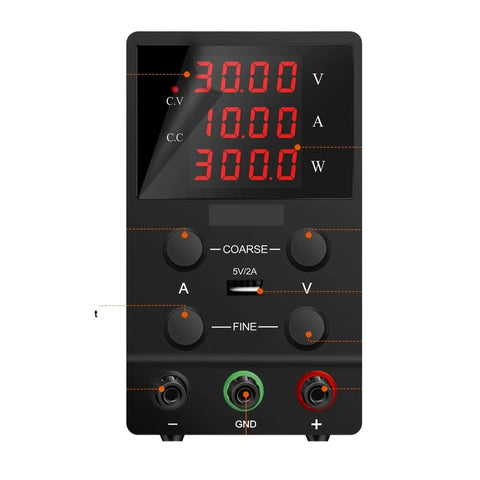 Adjustable DC Bench Power Supply Pro Grade 0 To 30V 0 To 10A Lab Grade Regulated Switching Power Supply With 4 Digit Display