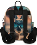 Back view of Mini Backpack Purse For Women With Adjustable Straps, Cute Daypack Carryall For Travel, Work Or School, featuring kangaroo design with sunglasses.