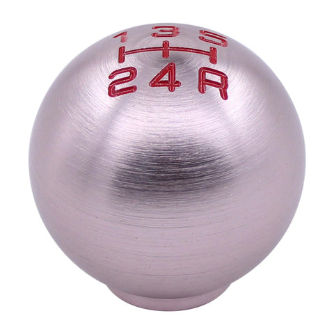 Aluminum Round Ball 5 Speed Manual Gear Shift Knob With M10 Thread One Point Five Adapter Nuts Slick Install Plug And Play Upgrade For Honda Civic Accord Integra RSX NSX S2000 CRX Prelude Fit