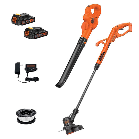 20V Max Weed Wacker Edger And Sweeper Combo With Two Batteries And Charger, Cordless Trimmer And Leaf Blower Kit, lightweight tools