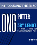 Introducing Enzo, Extra Long 38 Inch Putter With 16 Inch Grip For Maximum Reach And Stability, Offset Bent Steel Shaft