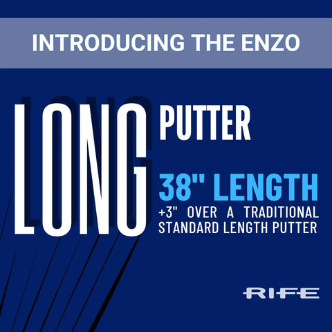 Introducing Enzo, Extra Long 38 Inch Putter With 16 Inch Grip For Maximum Reach And Stability, Offset Bent Steel Shaft
