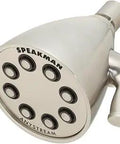Silver AnyStream 360 High Pressure Adjustable Solid Brass Shower Head With 8 Jets Delivering 64 Sprays Two Point Five GPM
