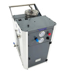 Heavy Duty Pneumatic Chip And Sludge Remover For CNC Machining Shops No Sweat 220V 1PH Cutting Fluid Filter with gray metal casing.