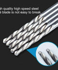20 Piece HSS Micro Twist Drill Bit Set, 0.8 mm Mini High Speed Steel Drill Bits for Wood Plastic and Soft Metal, Straight Shank, close-up view