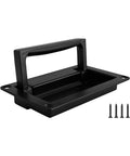 Zinc Alloy Recessed Pull Handle Heavy Duty Black Flush Door Handle With Mount Screws For Toolbox Drawer And Home Furniture 4.4 Inch