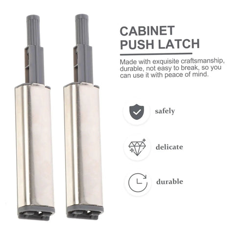 Push To Open Cabinet Latch Kit For Doors And Drawers Hidden Door Catch Hardware 4 pack, durable design for kitchen use
