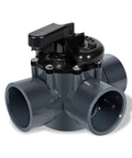 2 Inch 3 Way Diverter Valve for Ground Pool and Spa Systems Replace Part 263028 3 Port Valve shown with flow control handle