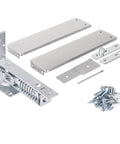 Heavy Duty Double Action Door Hinge With Self Closing, Stainless Steel, includes cover plates and screws for wood doors