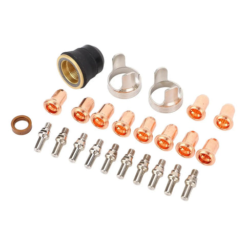 Pro Grade Ipt40 Plasma Cutter Consumables Set Includes 24 Pcs Electrode Tips And Nozzles for Cut 55ds Pro And Cut 65ds Machines, electric components.