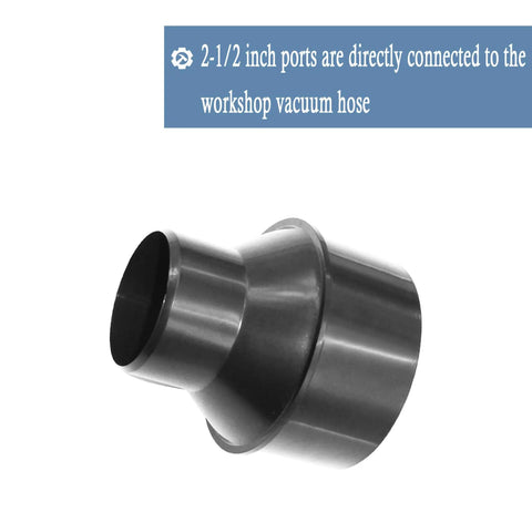 4 Inch To Two And A Half Inch Dust Collection Hose Cone Reducer Attachment For Power Tools And Vacuum ABS Plastic