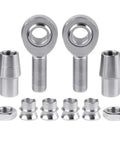 Heavy Duty Three Quarter Joint Rod Ends Spherical Pivot Bearings For Oscillating Rotation And No Hassle Misalignment Fixes On Custom Rigs And Build Projects. High-strength metallic components with smooth spherical heads.