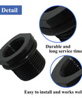 Two Pack Thread Adapters And Rubber And Metal Washers Replacement Kit For One Half By Twenty Eight And Five Eighth By Twenty Four Threads Black Steel Durable Pro Grade Adapters With Rubber Washers For Easy Repairs.