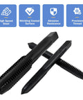 Pro Grade Fourteen Piece Thread Tap Set With Nitriding Coated HSS Taps For SAE Threads Ranging From Six To One Half Inch NC By Mesee