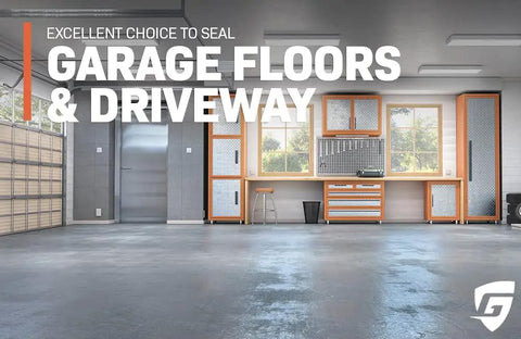 Heavy Duty Penetrating Concrete Sealer And Ultra Concentrate Water Oil Salt Repellent Makes Four Full Gallons From Just One for garage floors.