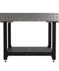 Pro Shop Quality Welding Fixture Table Built Like A Tank With Precision Laser Cut Holes 48X48 Inch Heavy Duty Steel Workbench and Adjustable Levelers Made In The Usa For Garage Use