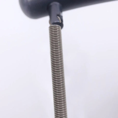 Get The Ultimate 20 Pc Small Stainless Steel Extension Springs Kit With Hook Ends Perfect For Quick Home Repairs Crafts And Mechanical Jobs To Fix Fence Gates Appliance Hinges Super Easy Install Tension Hardware. close-up stainless steel extension spring with hook end