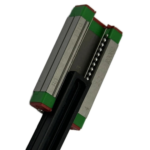 MGN12 Linear Guide Rail With Stainless Steel Carriage Block for CNC Machines and 3D Printers, shown in close-up side view
