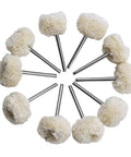 Get Your Polishing Game On With This 10 Piece Cotton Buffing Wheel Kit Perfect For Rotary Tools And Electric Grinders Plus Tight Spots! Soft cotton buffing wheels with metal shafts for polishing.