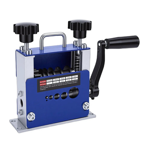 Versatile Hand Crank Wire Stripping Machine That Converts Into A Drill Powered Tool With Adjustable Cutting Head for 3.5mm to 17mm wires.