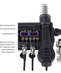 2-In-1 Soldering And Hot Air Rework Station With Dual LCD Displays, 80W Iron And 800W Hot Air, tool labeled with indicators