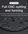 130BCD Chainring CNC Machined 7075 T6 Aluminum Narrow Wide Chainring for Road Bikes displayed on black background