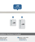 Polished Chrome Cabinet Pull Cityscape Collection 10 Pack with included installation screws