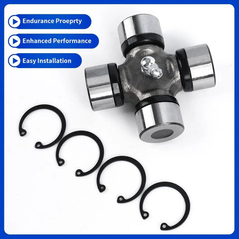 Cross Bearing Kit For Universal Joint PTO Shaft Replacement Drop In Fit With R64694 51A2448 64694 441M 1004020 274235 2008 Compatible With 180.014.130, cross joint and rings