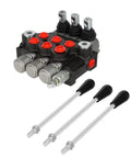 Three Spool 11 GPM Hydraulic Flow Control Valve With Heavy Duty G Ports Adjustable Relief Lever Handle for machinery