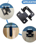 Concealed black iron cabinet hinge for kitchen doors, self-closing, 10-piece set.