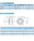 Base Mounted Mini Magnetic Powder Brake 6 Nm Torque For Small Equipment specifications and dimensions chart