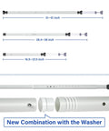 Adjustable Sliding Glass Door Security Bar In White Finish Updated Model Fits 16 To 51 Inches Heavy Duty Patio Window Lock