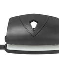 2 Hole Puncher With Positioning Ruler Mini Handheld Black Office Tool For School Non Slip Bottom