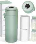 Portable Breast Milk Cooler That Beats The Heat Keeping Milk Super Crisp For Over 24 Hours With Full Surround Cooling Digital Temp Display and dual flasks.