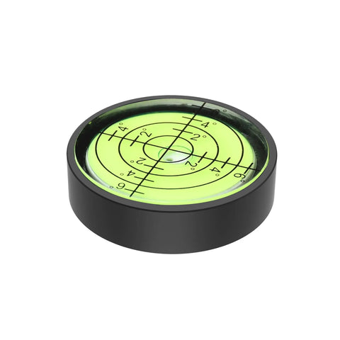 Anti Cant 1 Inch Rifle Scope Bubble Level Kit For Precision Long Range Shooting, bulls-eye alignment component detail, aluminum matte finish.