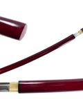 Burgundy Red Shirasaya Samurai Katana Dope Hand Honed High Carbon Steel Razor Sharp 27 Inch Blade with red wood scabbard