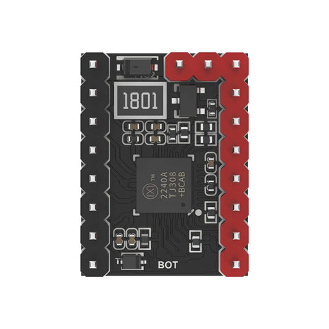 Next Level TMC2240 Stepper Motor Driver With Cooling Heatsink Badass Silent 36V 2.1A Dual Pack circuit board with components.