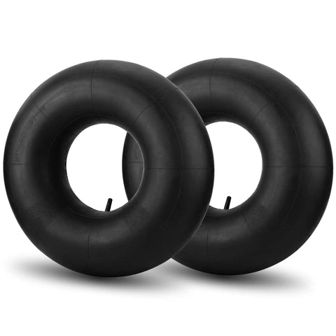 Heavy Duty 2 Pack Inner Tubes for 18x8.50-8 and 18x9.50-8 Tires with TR-13 Straight Valve Stem displayed on a white background