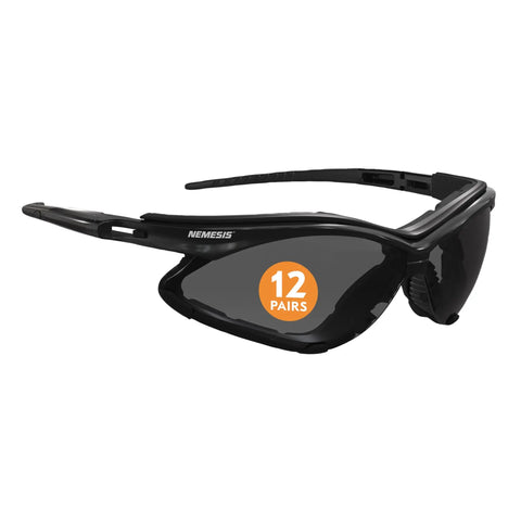 V30 Nemesis Foam Safety Glasses With Anti Fog Lenses Black Frame Unisex Eyewear For Men And Women 12 Pairs Per Case